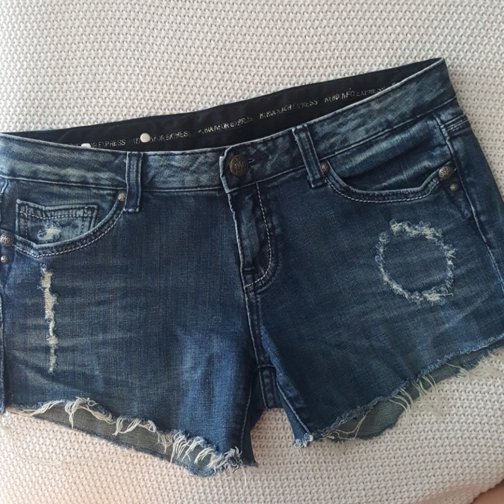 REROCK FOR EXPRESS Jean Cutoff Shorts